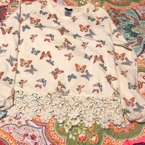 Girl cute butterfly sweater